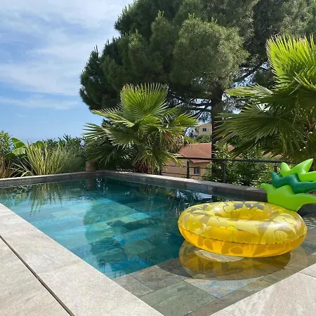 House With Pool And Sea View In * ニース
